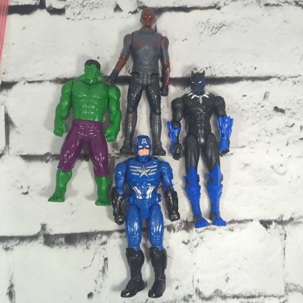 Marvel Avengers Mattel Action Figures Lot of 4 Hulk Capt America‎ 6.5